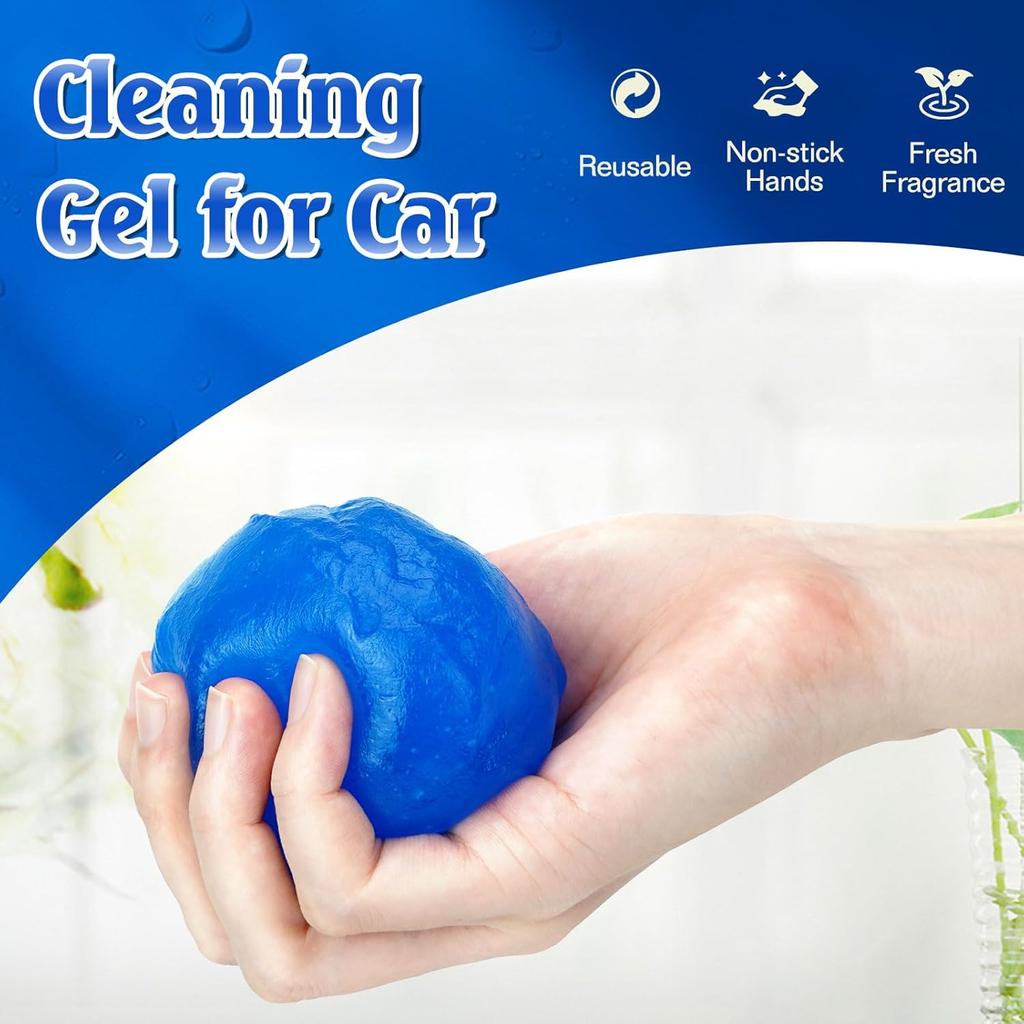 1/4 Pack Cleaning Gel, Car Putty Slime, Universal Auto Detailing Tools, Car Crevice Interior Cleaner Putty Gel, Cleaning Kit Dust Cleaning Mud