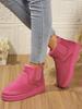 2024 Women's Thick Velvet Cotton Winter Slip-On Snow Boots - Large Size, Fashionable & Comfortable