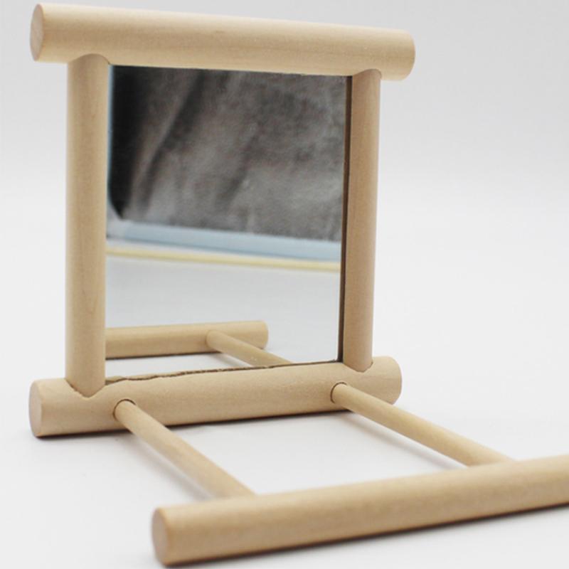 Бамбуковое дерево Желтое Деревянное Облако Лестница Лазание Прыжковая Платформа Прочная И Экологически чистая Птица Попугай