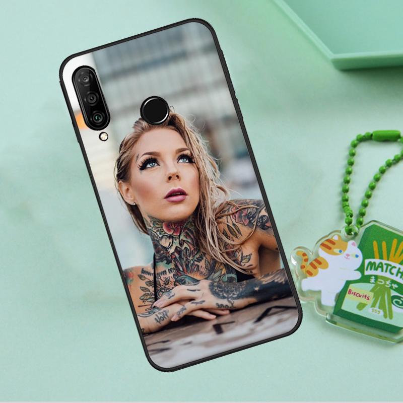 Сексуальная Девушка С Татуировкой На Рукаве Для Huawei Nova 8i 11i 12i 12s 9 10 SE Y90 Y60 Y70 Y72 Y61 Y91 P20 P30 P40 Lite P60 Pro Чехол