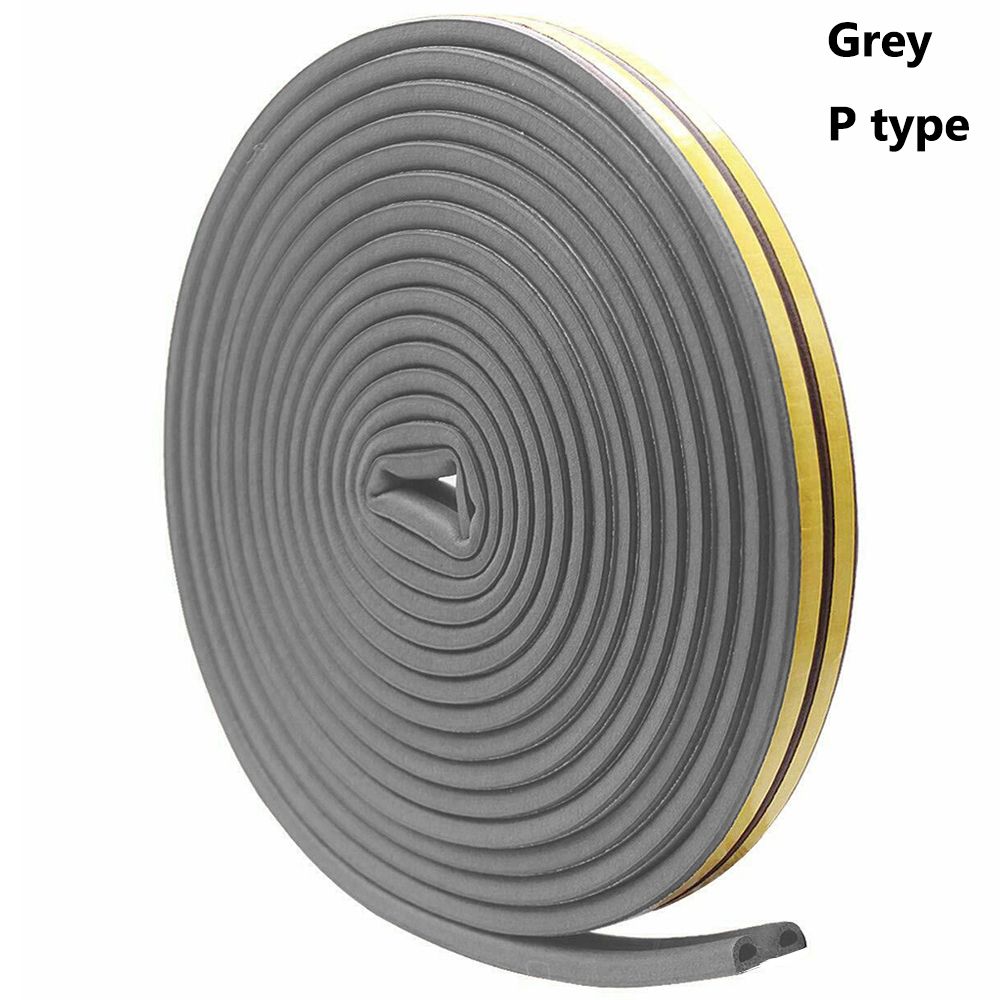 5/10m Home Noise Insulation Rubber Weather Strips Seal Strip Window Door Foam Draught Excluder