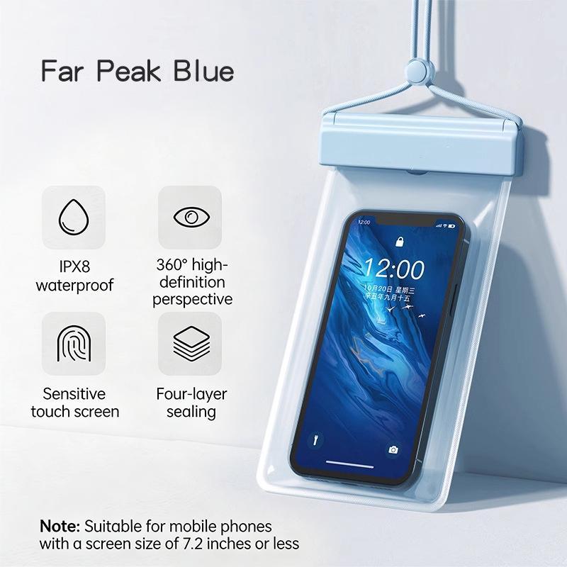 Universal Transparent Waterproof Touchscreen Phone Pouch Outdoor Diving And Swimming Crossbody Phone Case