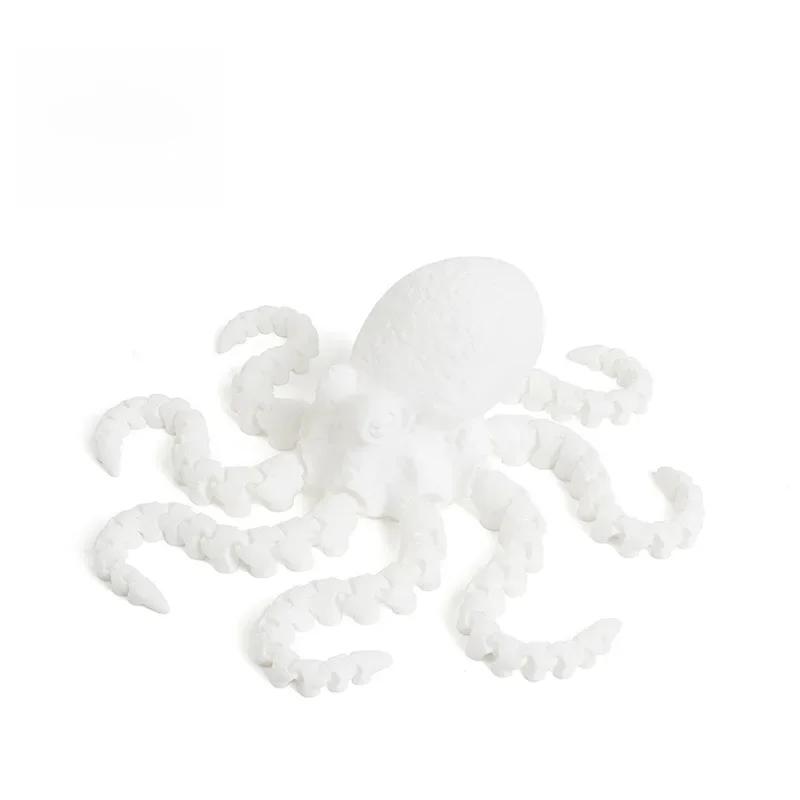 1pc 3D Printed Octopus Ornament Creative Animal Landscape Decorations Simulated Octopus Desktop Home Model Party Children's Gift