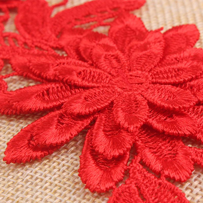 1 пара свадебных 3D кружевных бейок, вышивка, аппликация, нашивки «сделай сам», цветок, ткань, ремесло