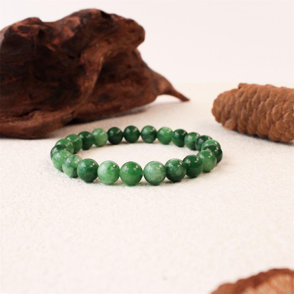 Natural stone bracelet, Qingganyu bracelet, green agate handmade beaded bracelet, anti-depression