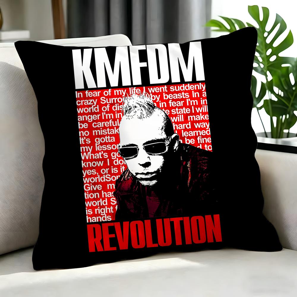 Band KKMFDM band DIY Stickying Cushion Cover Cushion Cover Set Pcs x x x Pillowcase Decorative Sofa Home Decor