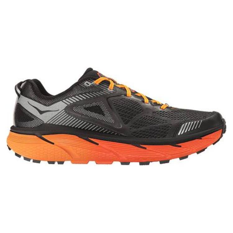 HOKA One One Ткань Амортизация Нескользящая Износостойкая Низкие Кроссовки для Бега Унисекс Черный 1014761-BRORN