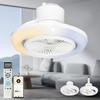 LED Ceiling Fan Light, Suitable for 8-10 Tatami Mats (8-10 Tatami Mats), Oscillating Ceiling Light, Fan Circulator, Color and Dimming, Airflow