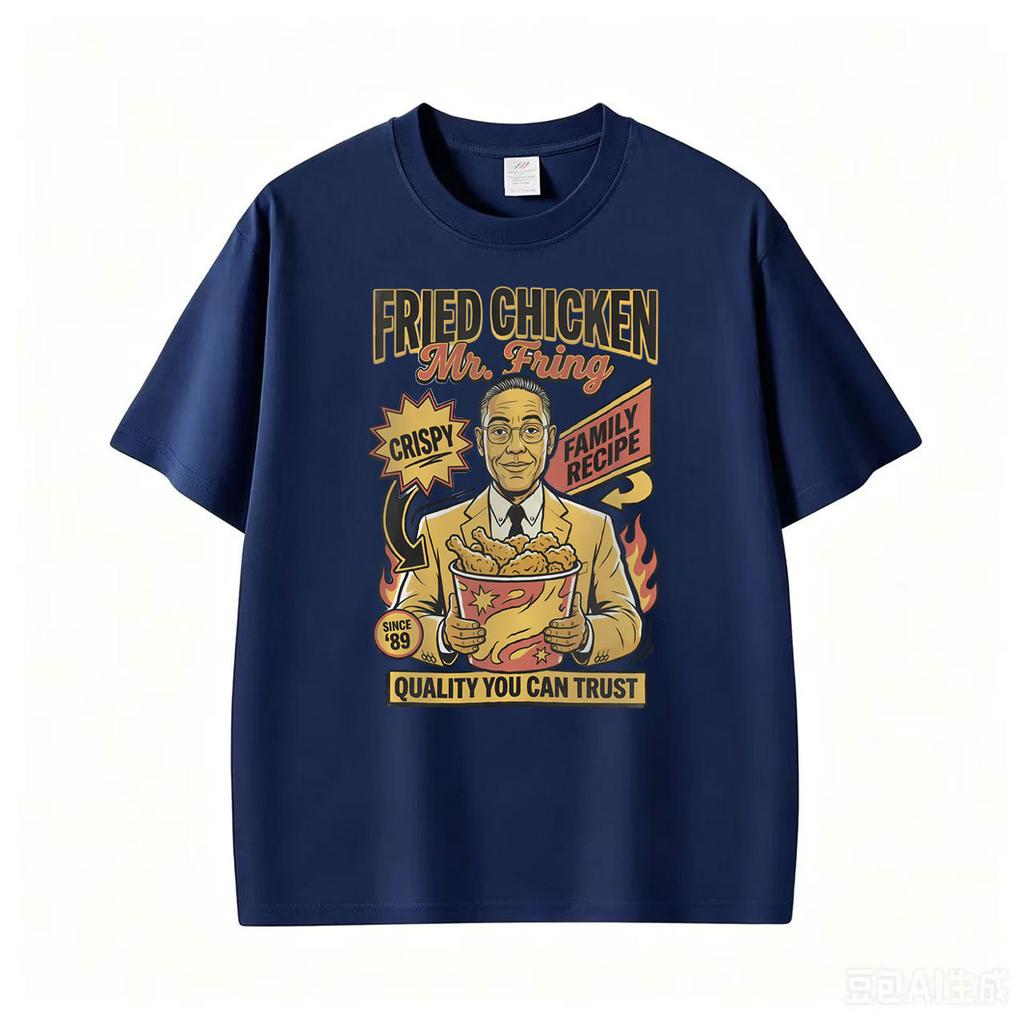 Fried Chicken Poster 1717 Retro Tv Show Food Culture Print T Shirts Unisexs Clothing Fashion Hot Sale Tshirts Summer Tops T Shirt