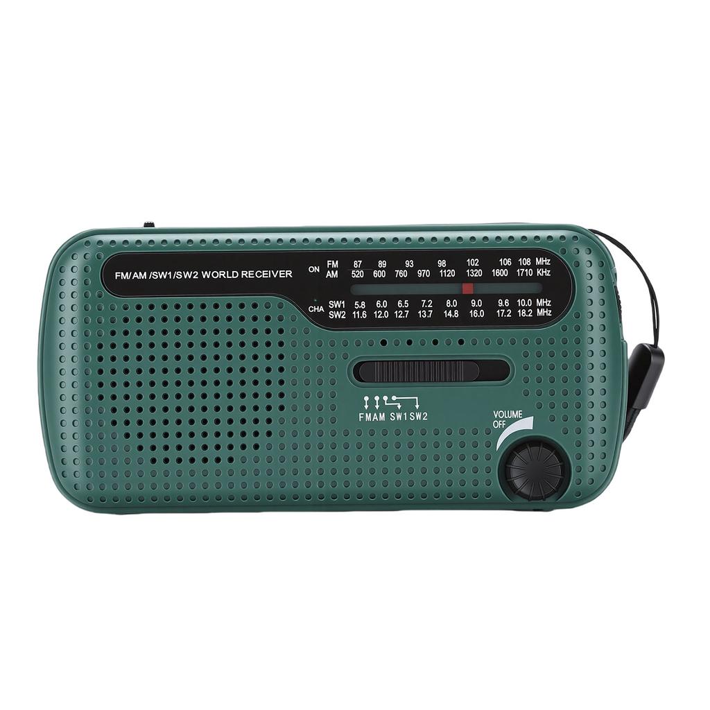 Портативное солнечное радио NOAA, радио на ручной рукоятке AM FM Shortwave, аварийное радио со светодиодным фонариком