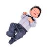 18inch Cute Lifelike Baby Boy Doll Short Hair Washable Vinyl Doll with Feeding Bottle