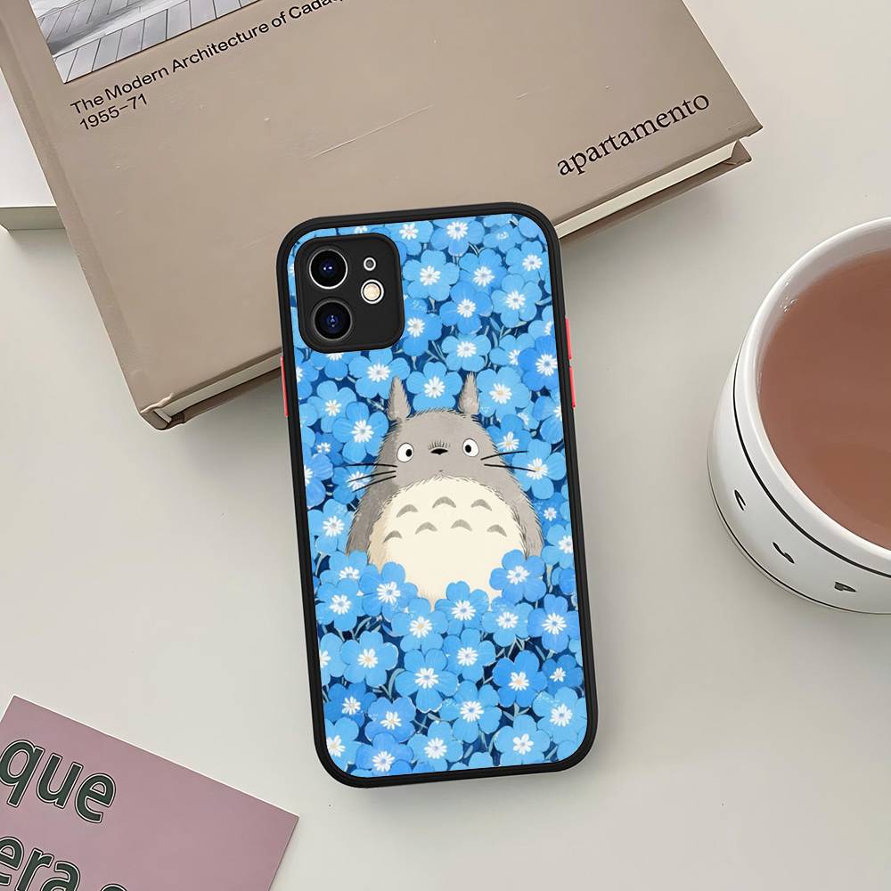 Милый Чехол-Тотторо Для iPhone 16 15 14 Plus 15 13 12 11 Pro Max X XS MAX Матовый Чехол