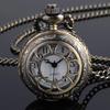 Creative Retro Flip Pocket Watch Personalized Three-dimensional Engraved Vintage Necklace Watch for Boys and Girls Commemorative Quartz Watch