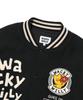 Wacky Willy Applique Varsity Jacket Black