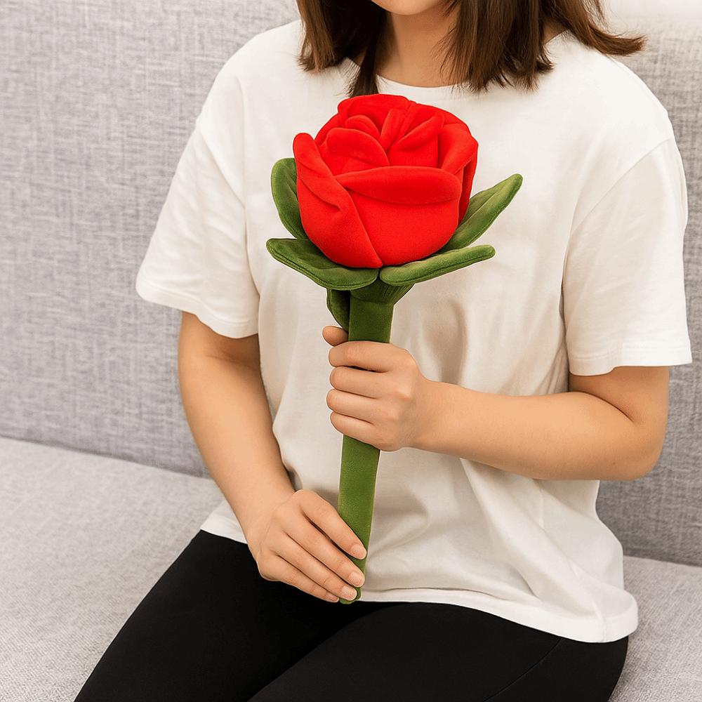 Realistic Simulation Plush Rose Romantic Rose Bouquet Doll Floral Cushion Game Props
