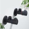 Black Brass Angle Valve Water Control Valve Corner Valve Bathroom Tap Water Valve 1/2*1/2 Black Angle Valves