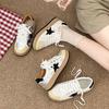 Golden goose старые звезды маленькие грязные туфли коровья кожа сетка дышащая резиновая головка универсальные ретро шнуровка модные крутые повседневные туфли
