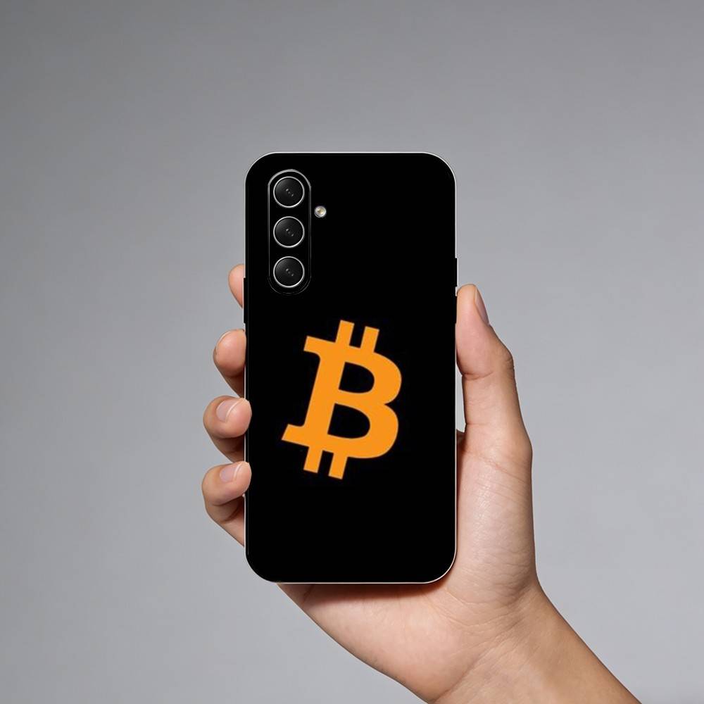 Чехол для телефона Bitcoin для Samsung Galaxy A73, A21s, A22, A31, A52, A53, A71, A41 Мягкий черный корпус
