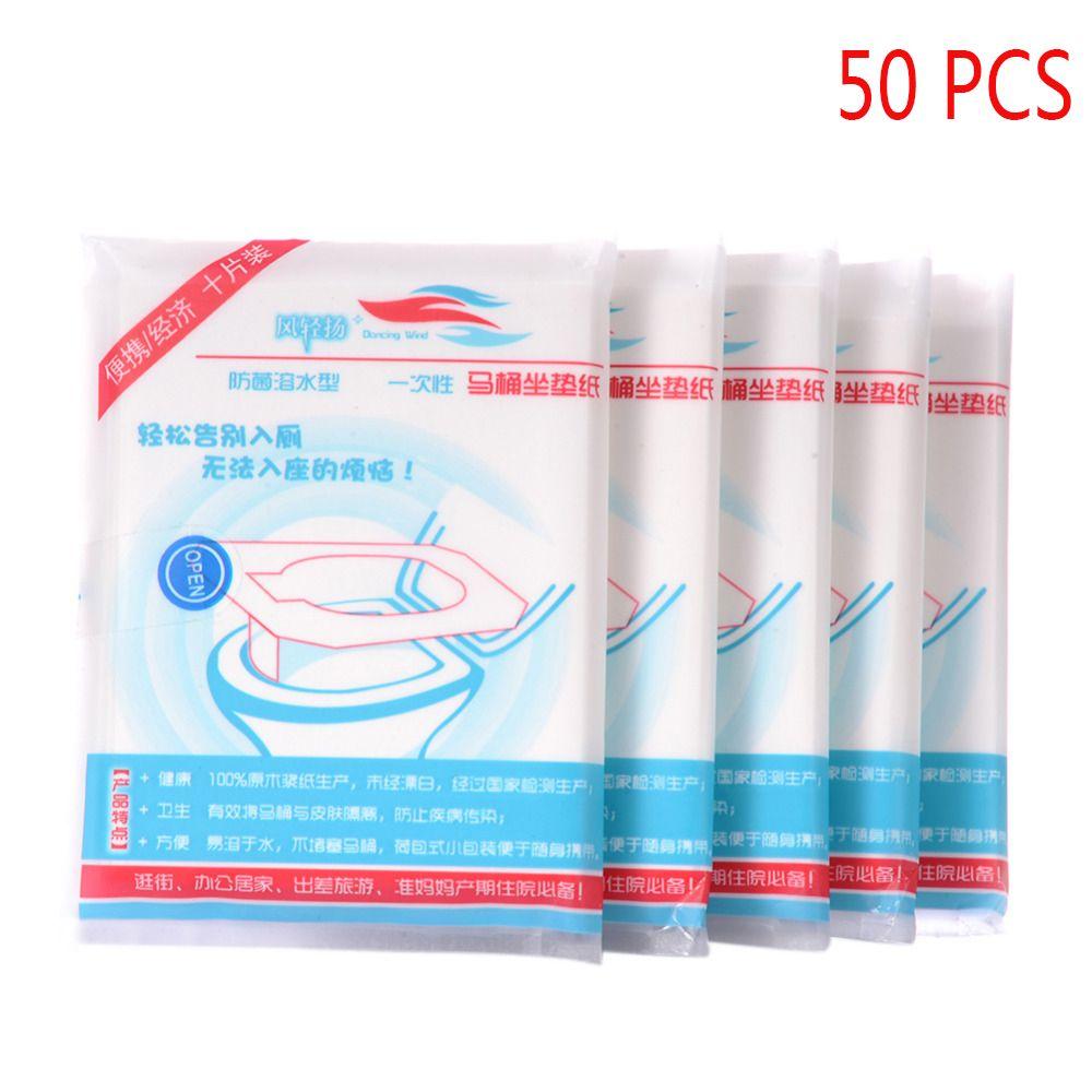 10/20/50pcs Soft Comfortable Bathroom Disposable Toilet Seat Cover Cushion Waterproof Paper Pad