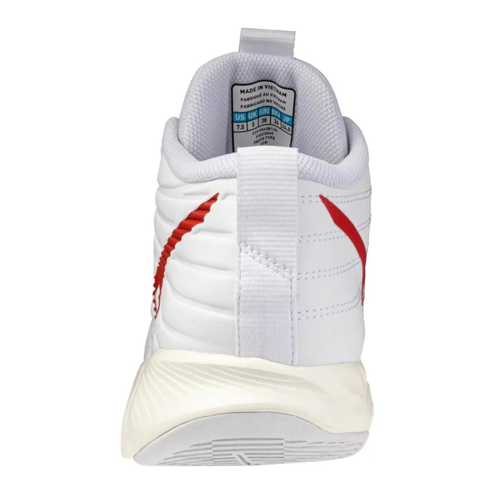 Mizuno Wave Momentum Pro Mid sneakers textile upper white/rose elegance