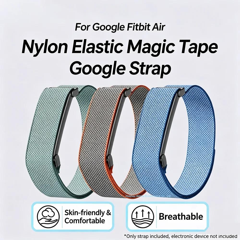 Плетеная нейлоновая петля-ремешок для браслета Google Fitbit Air Sport, дышащий ремешок для часов, регулируемый наручный ремешок, аксессуары Fitbit Air