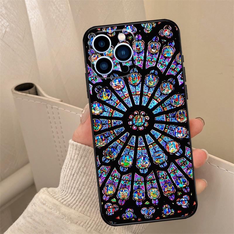 Чехол для телефона с росписью по стеклу для iPhone 17 16 14 13 12 11 15 Pro Max mini 15 16 Plus 16e 17 Air Cover Coque
