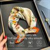 Luxury 100% Real Silk Scarf Women Floral Print Bandana Shawl Lady Neckerchief Handkerchief Female Neck Bag Decorative Wrap 53cm