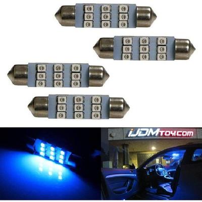 (4) Ультра-синие 9-SMD 1,72" 42 мм 578 211-2 светодиодные лампы для внутреннего освещения, плафонов