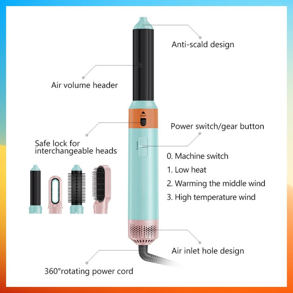 Профессиональный стайлер для укладки горячим воздухом 5 в 1 HD005