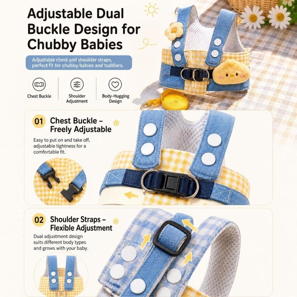 Adjustable Buckle Pet Harness Set Adjustable Pet Walking Set Cute Dog Vest Harness  Pet