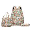 Girl High School Floral Backpack Cute Lunch Bag For Girls&Boys Multi-function Backpack Primary 3 PCS/SET Schoolbag Print Bookbag