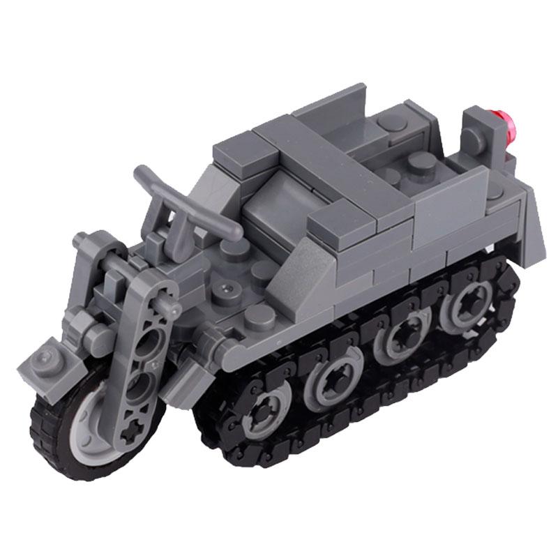 Военный США Франция Великобритания Бронированная машина MOC Конструктор Фигурка солдата Танк Орудийная тележка Пушка Медицинский грузовик Транспортная игрушка K33