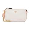New Nolita Pebbled Leather Wrist Bag, Pochette, Shoulder Bag, Handbag Trumpets Women's White CA443-IMCAH
