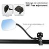 2-In-1 Bicycle Rearview Mirror with Bell 360 Degrees Adjustable MTB Road Mountain Bike Rearview Mirror High Decibel Alarm Bell Bike Accessories