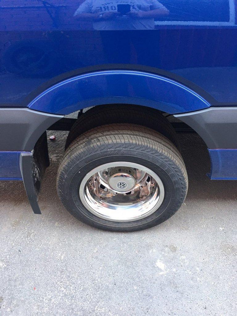 Колпаки из нержавейки Эксклюзив V1 (2 катковые, 4 шт) 2006-2013 для Mercedes Sprinter W906