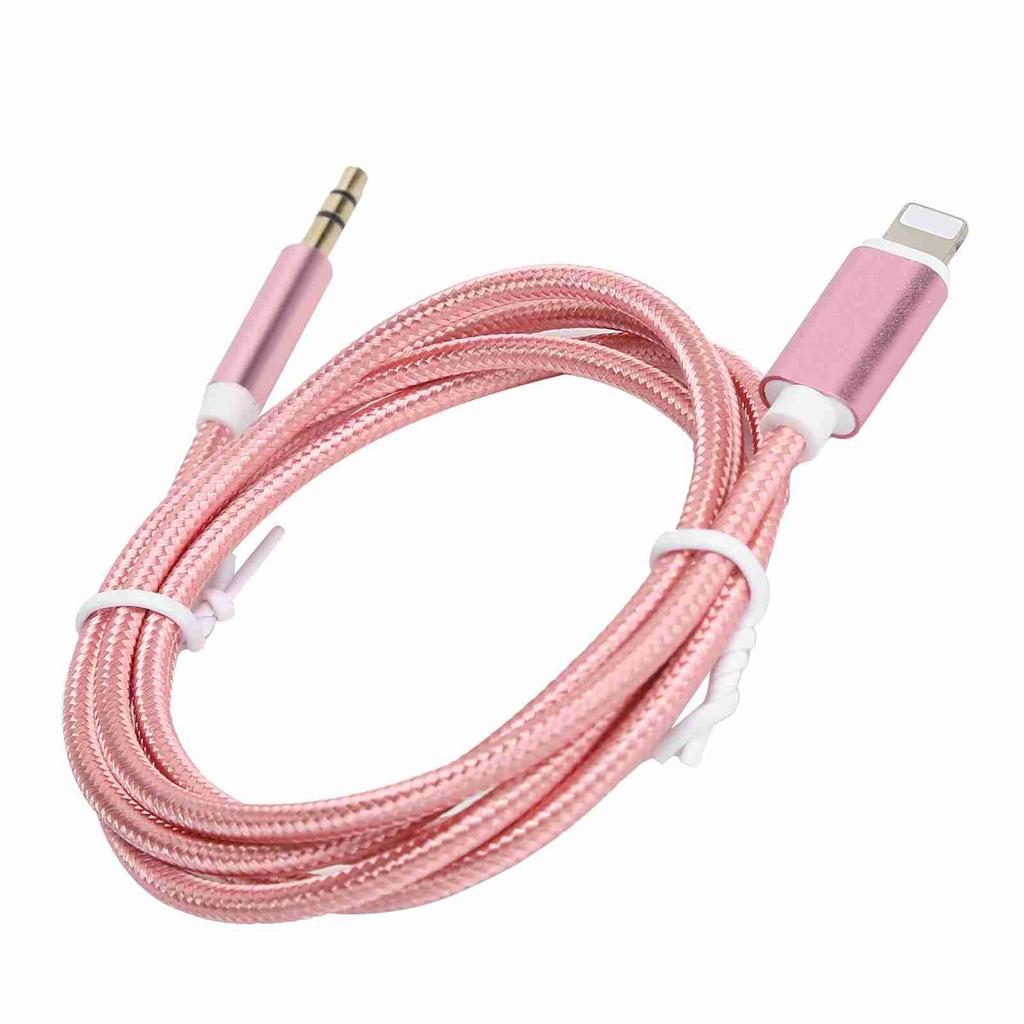 Автомобильный AUX-кабель для IOS 12 3,5 мм AUX o для IOS Интерфейсный адаптер Нейлоновый плетеный кабель Черный