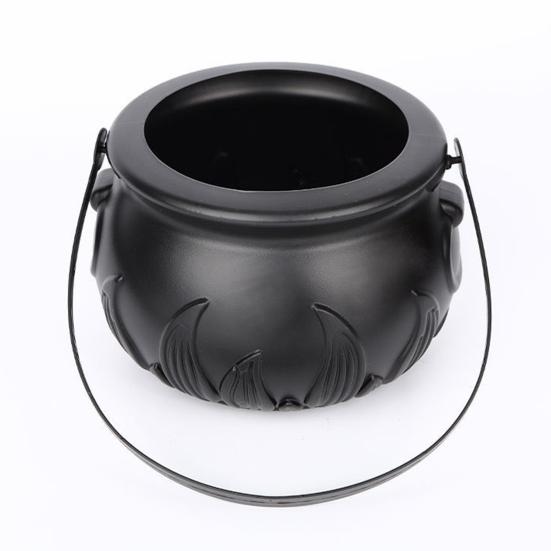 Ведерко для сладостей на Хэллоуин с ручкой, многофункциональный держатель для сладостей на Хэллоуин, ретро-котелок для сладостей для детей, выпрашивающих сладости