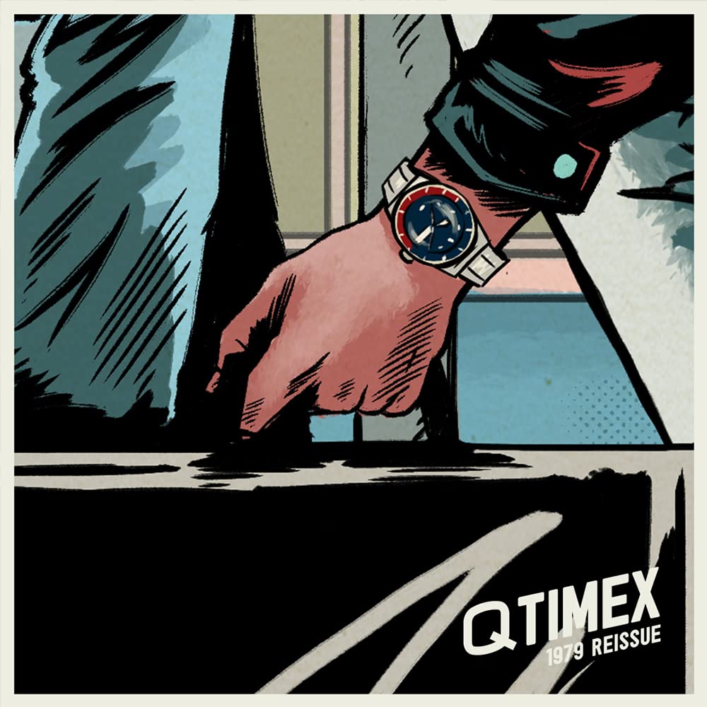 TIMEX Men's Q Watch, Blue and Red, TW2T80700 [Parallel Import]