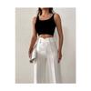 Women's High Waist Palazzo Buttoned Detail Slim Fit Pants