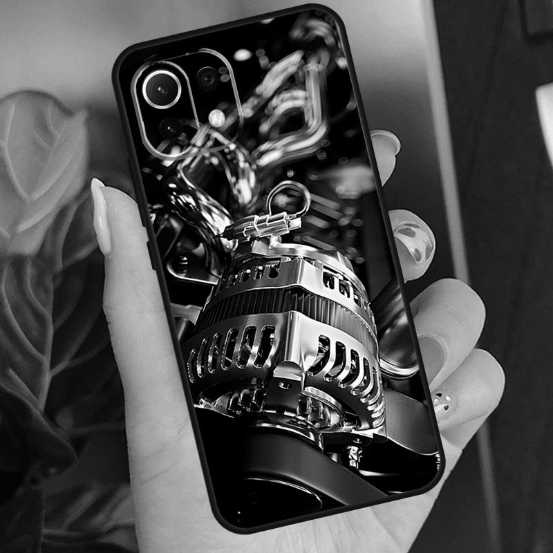 Чехол для телефона с рисунком Мотор Двигатель Мотоцикл Для Xiaomi 15 14 Ultra 13T 14T 15T Pro 17 Pro Max POCO X7 X5 X6 F5 F6 F7 F8 Pro Чехол