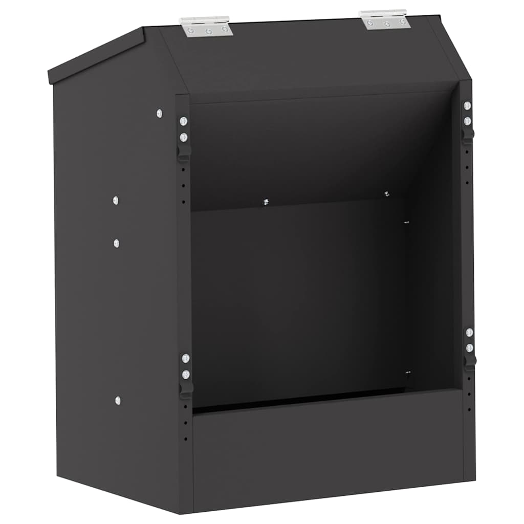 Rabbit Feeder Black 33.5 x 25.5 x 45.5 cm