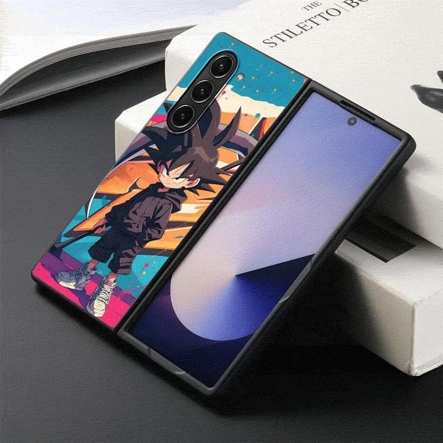 Case for Samsung Galaxy Z Fold 7 6 5 4 3 ZFold3 ZFold7 ZFold4 ZFold6 ZFold5 Back Phone Cover Dragon Ball Graffiti Goku