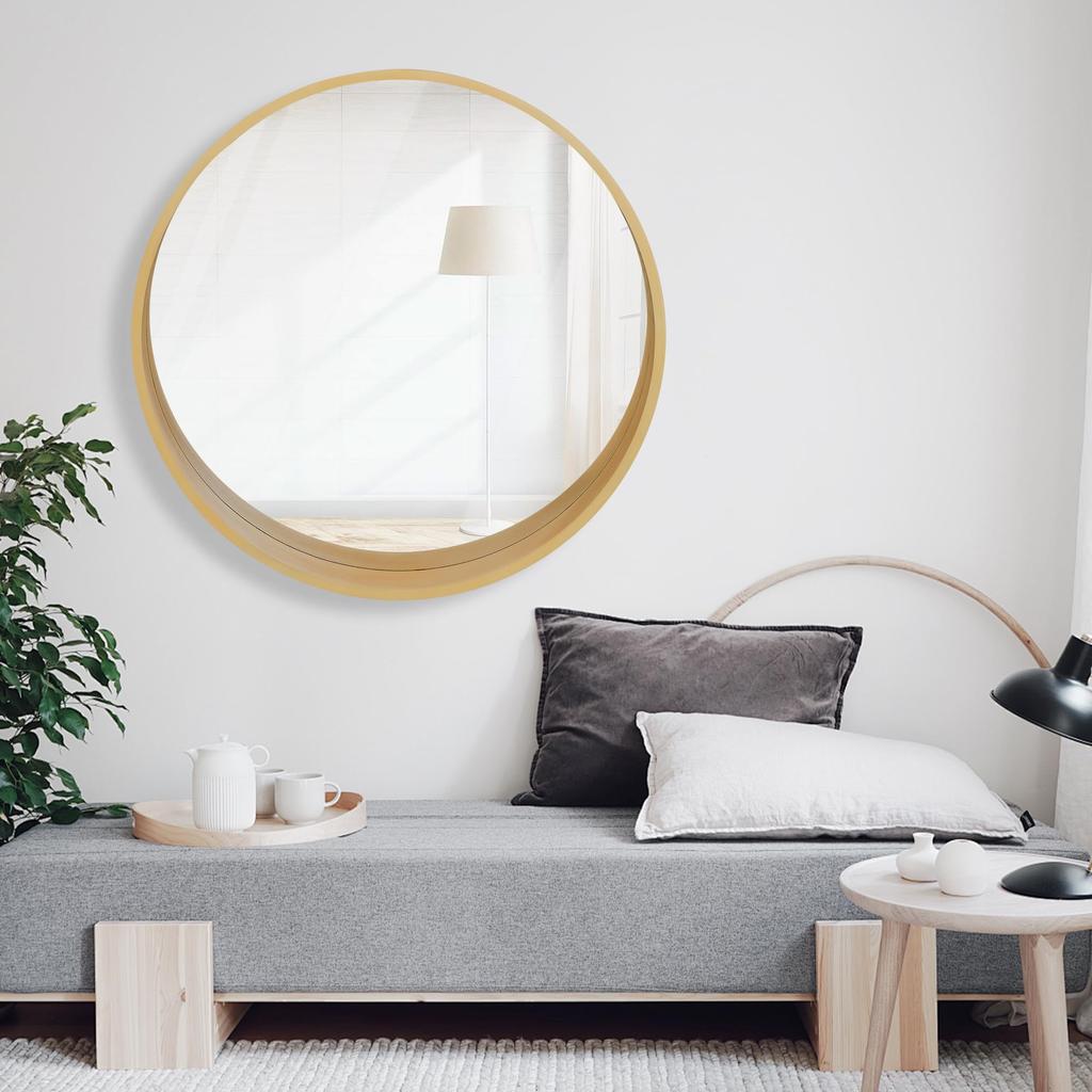 Browgrow настенное деревянное настенное круглое настенное натуральное дерево круглое круглое зеркало для макияжа, зеркало, зеркало, зеркало, зеркало, рамка, зеркало,