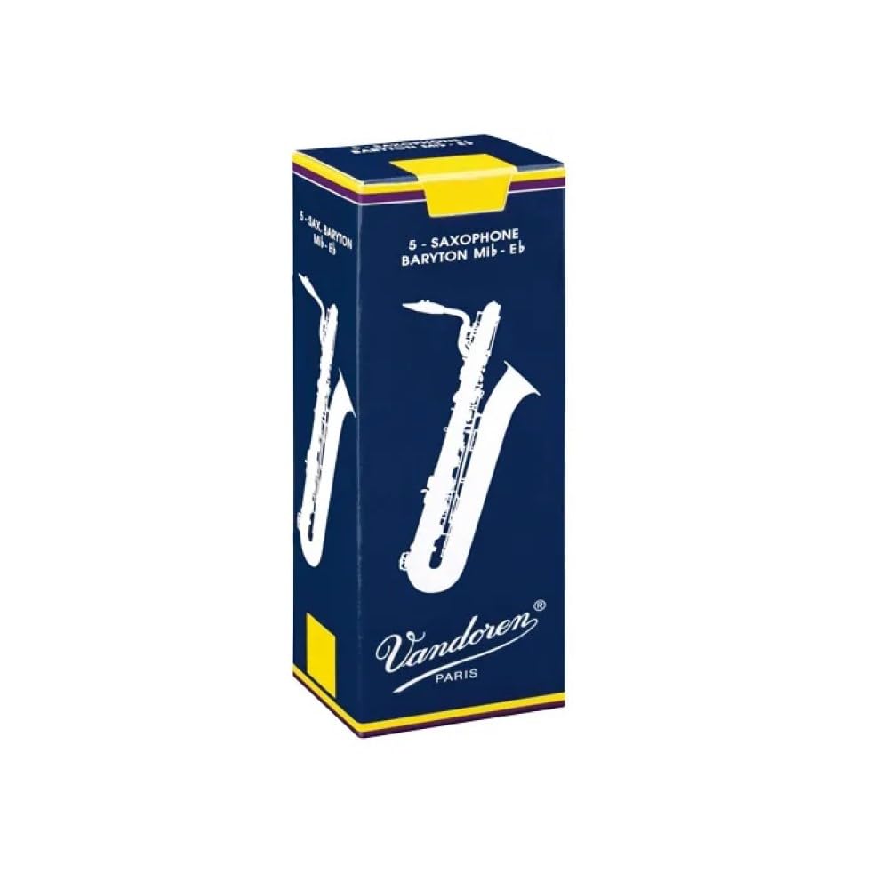 Vandoren Traditional Baritone Saxophone Reeds, Strength 2.5, Blue Box