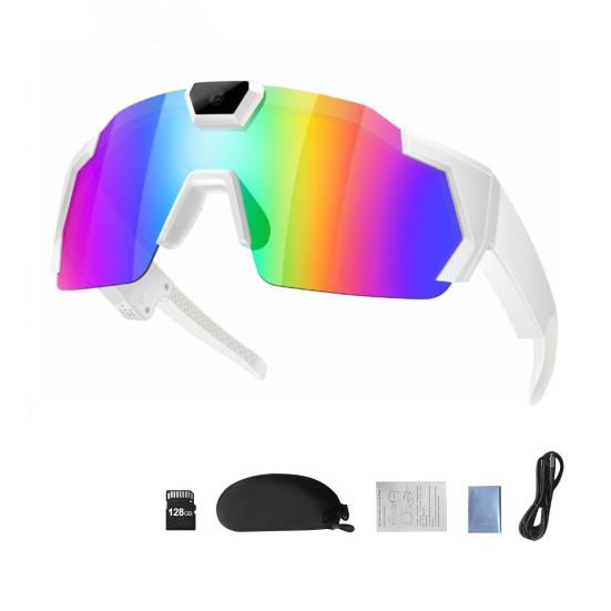 Очки с камерой и картой памяти 4K, умные бейсбольные солнцезащитные очки с записью фото, аудио, видео, легкие, для мужчин и женщин, носимые очки с камерой