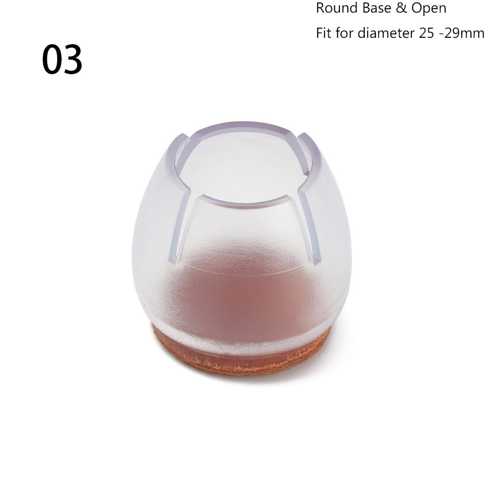 12Pcs/lot Thick Wear-resistant Silicone Floor Protector Chair Leg Caps Anti-slip Pad Table pads