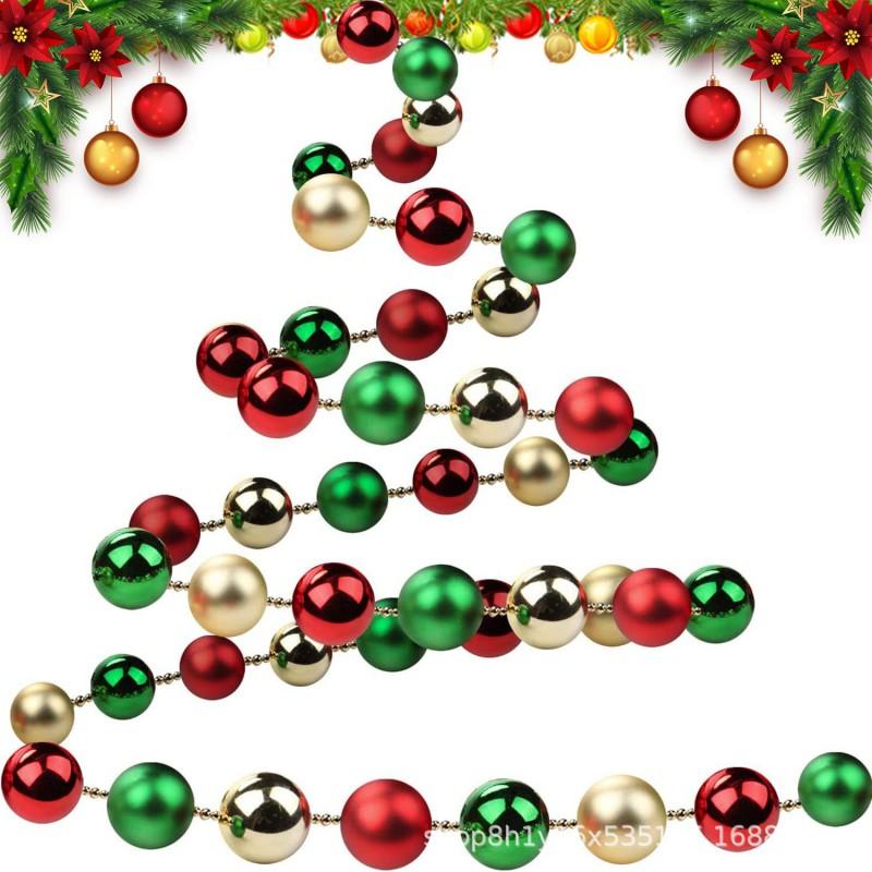 Christmas Ball Garland 1.8m 3cm Colorful Hanging Decorations Xmas Tree
