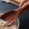 Эргономичная ложка для риса ручной работы, деревянная очаровательная ложка для риса в форме рыбы