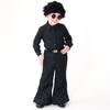 Kids Boys Retro 70s Disco Sequins Singer Model Show Top Pants Wig Set Children Halloween Cosplay Costumes Role Play Outfit