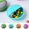 Plastic Round Rotating Pill Box Mini Pill Container Creative Medicine Box Tablet